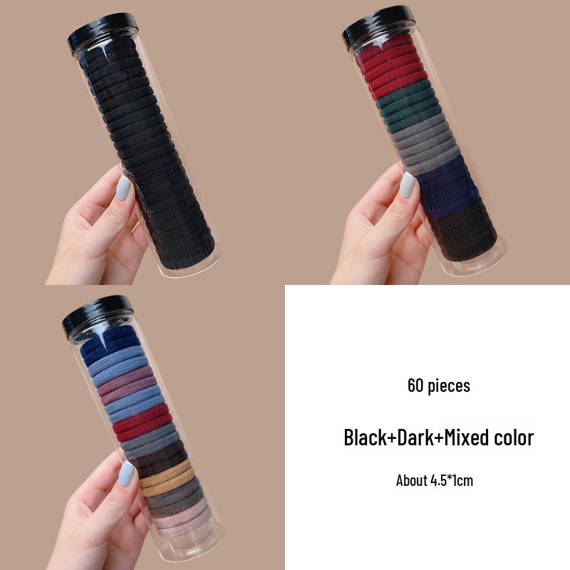 Women's Seamless Rubber Band Hair Tie - 2025 New High Ponytail, Simple Design with Leather Cover