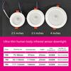 Motion Sensor Spot Led Downlight Lamparas 220V Ceiling Light 5W 7W 9W Warm/Cold White Panel Light For Hallway Stair Depot