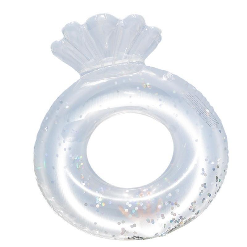 

Girls Childrens And Transparent Starlight Sequins Shining Mermaid Swimming Circle