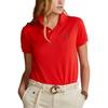 Polo Ralph Lauren SS22 Solid Color Button Short Sleeve Polo Shirt Women tops Red WMPOKNINCU20050-600