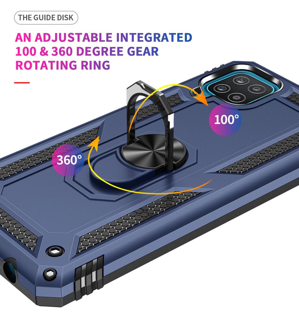 Ring Holder Case For Samsung Galaxy A12 SM-A125F/M/N M12 F12 A M F 12 Shockproof Cover For Galaxy A12 Case Samsung A12 M12 F12