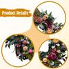 Spring Summer Wreath Door Artificial Floral 17.72inch Wall Hanging Garland Flower for Bedroom