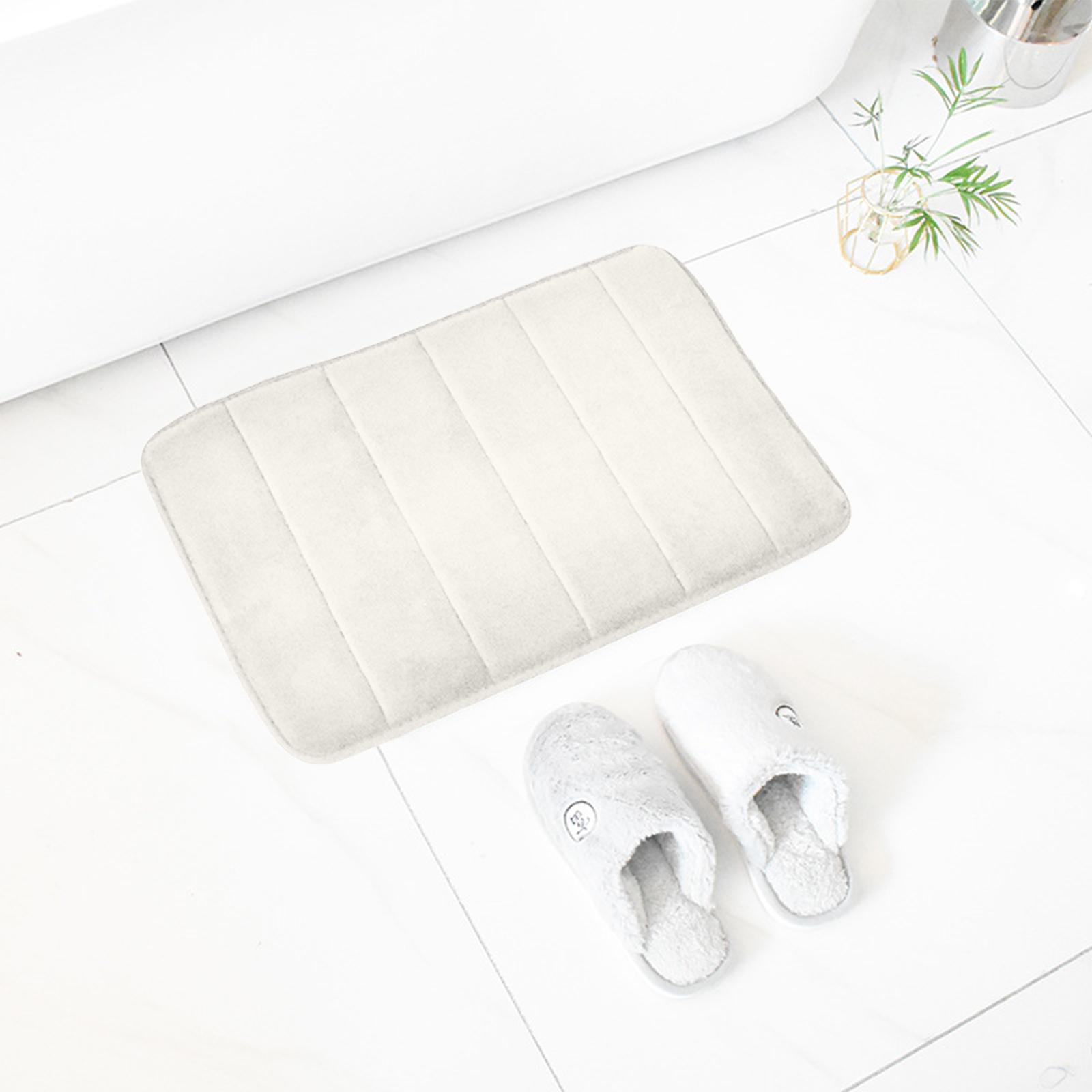 

Memory Foam Bath Mat Super Soft Absorbent Bathroom Carpet - Quick Drying Bathtub Shower Machine Washable Floor Carpet One Size білий