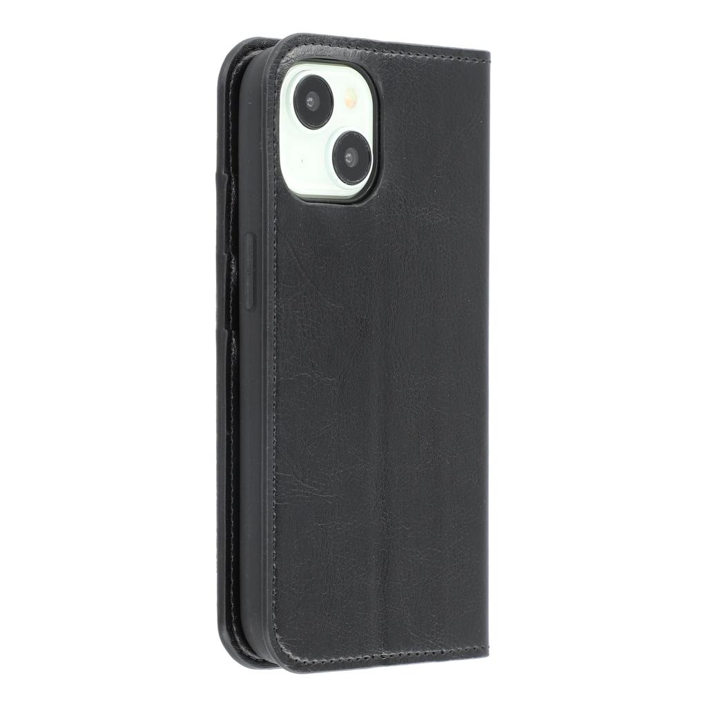 For iPhone 13 Stand Cases Genuine Split Leather Wallet Phone Cover Magnetic Closure
