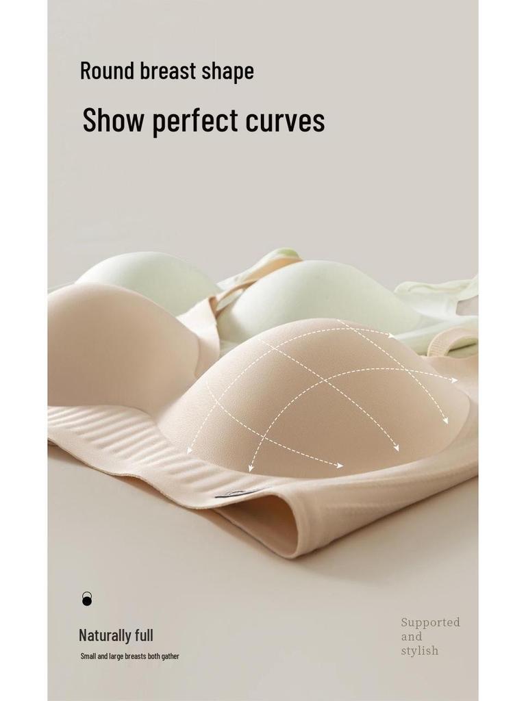 Seamless Wire-Free Uplift Bra: Soft, Supportive, Anti-Sagging Lingerie for Women.