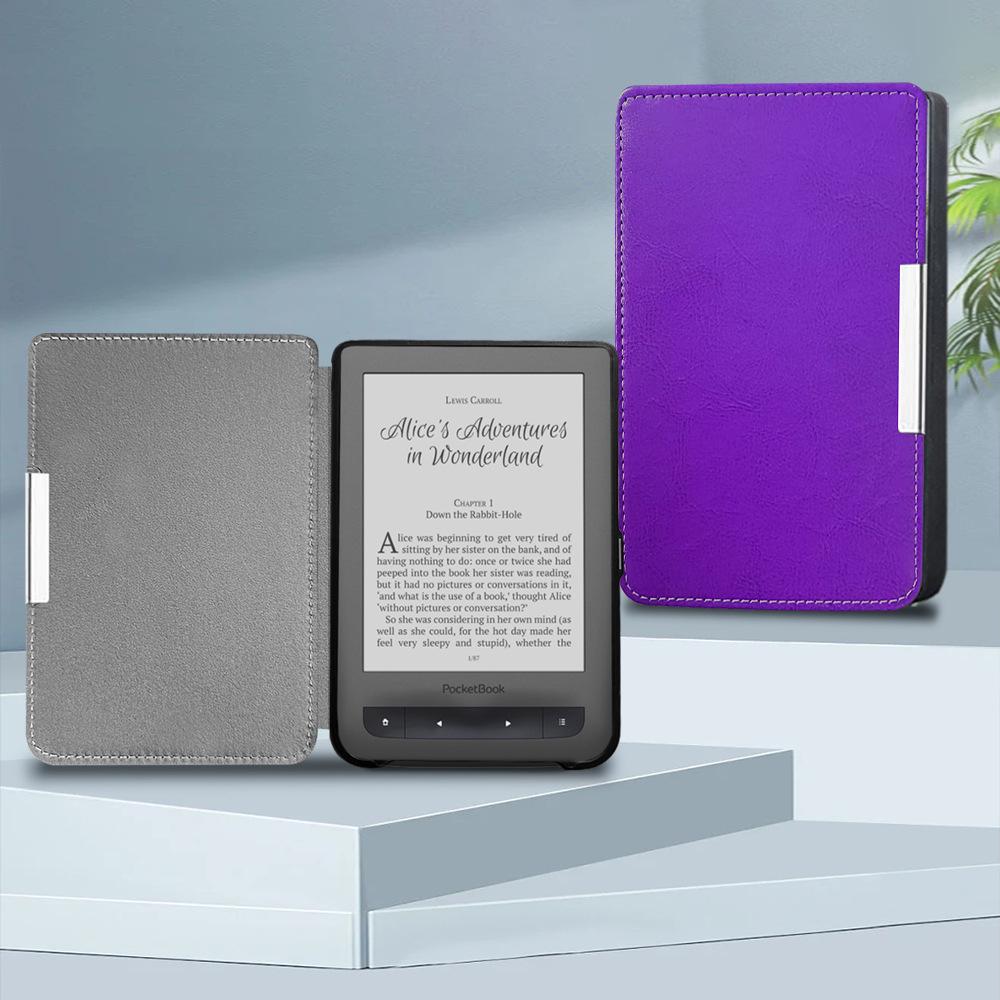 Leather E-Reader Protective Cover for Pocketbook Aqua 640/641