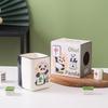 Creative Panda Mahjong Ceramic Cup Make a Fortune Good Luck Chess and Card Room Gift Coffee Cup Personalized Home Breakfast Milk Cup