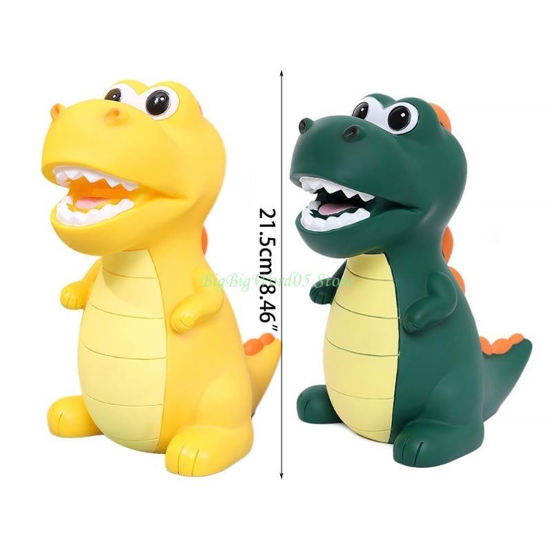 24TE Dinosaur Piggy Bank Plastic Shatterproof Money Coin Bank Plastic Creative Great Gift for Birthday Baby Shower Presents