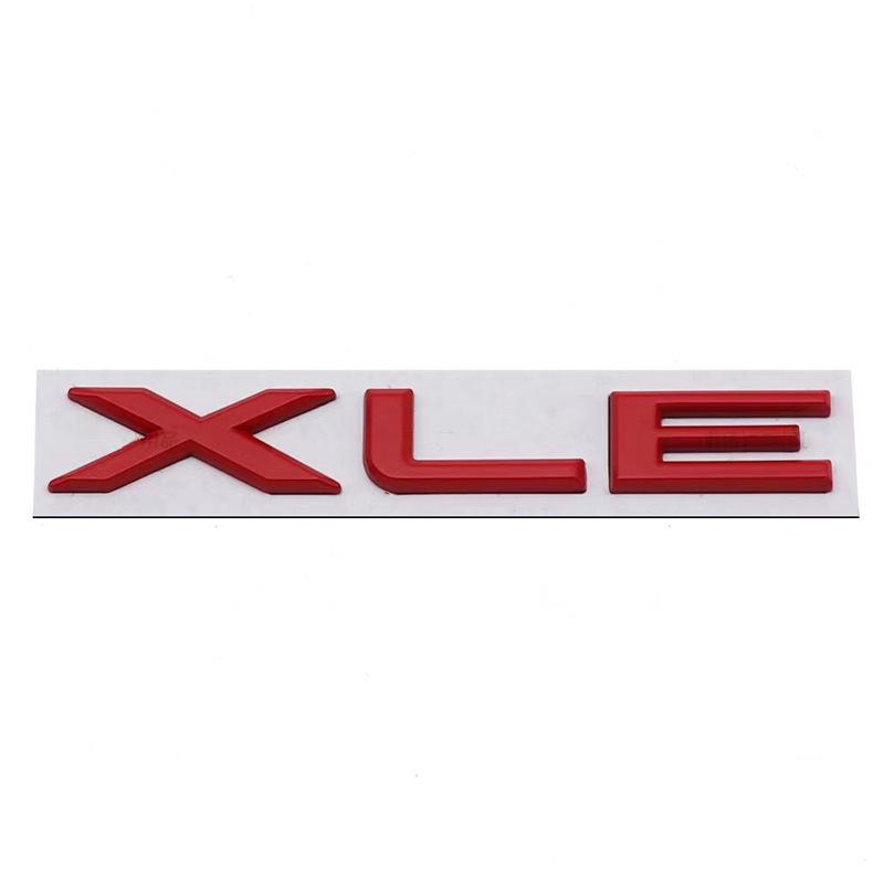 Split XLE car stickers compatible with Toyota Avalon, Reina, and Camry's modified metal rear badges.