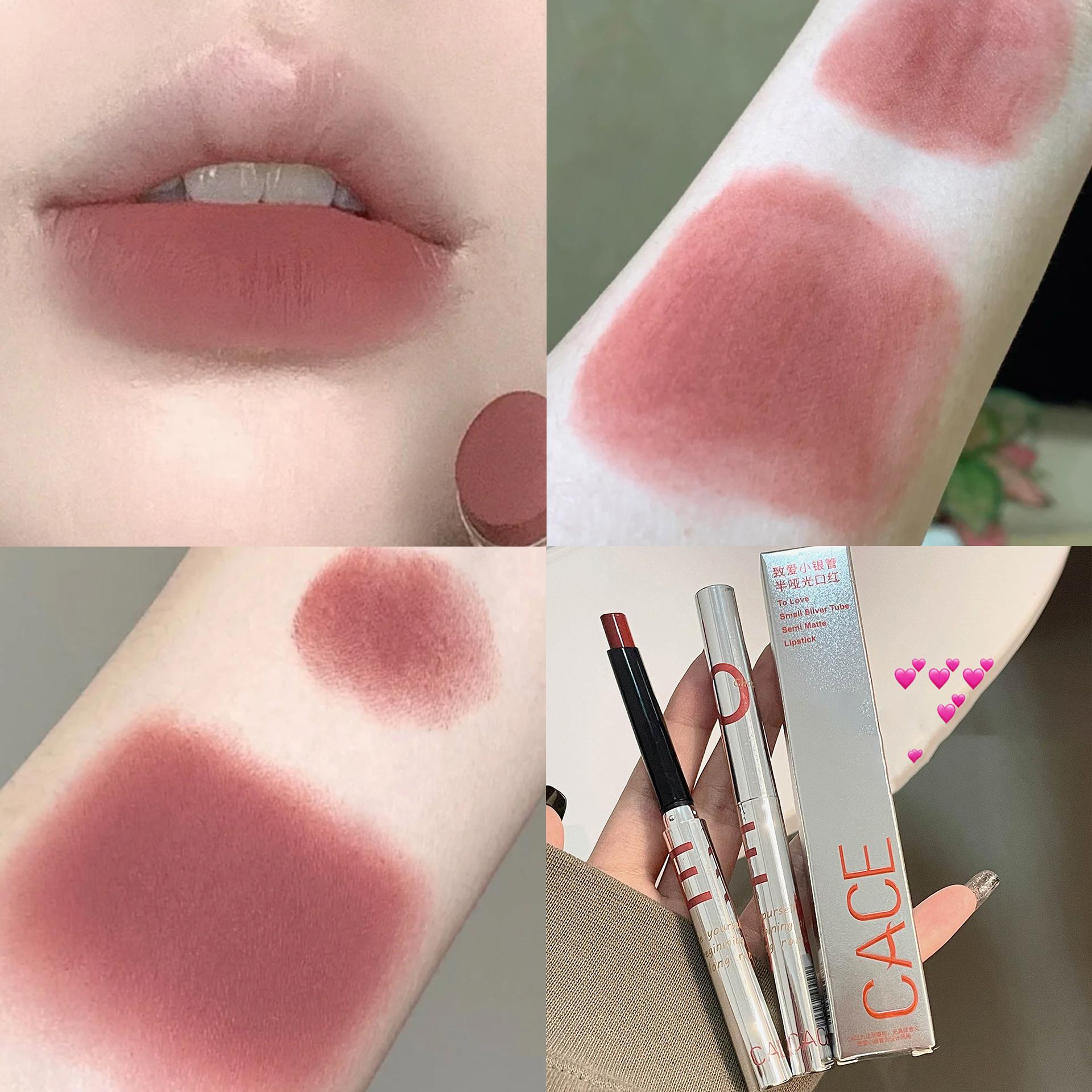 

Retro Rose Lipstick Matte Moisturizing Waterproof Sexy Red Lip Tint Pigmnet Lip Mud Lip Balm Lips Makeup Cosmetic YSX