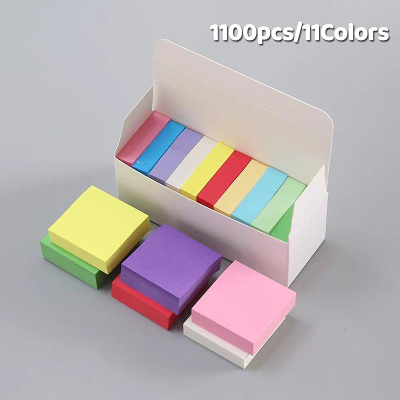 11Pcs/Set Fluorescent Color Sticky Notes Posted It Note Pads Planner Stickers Notepad Memo Pad For School Office Supplies