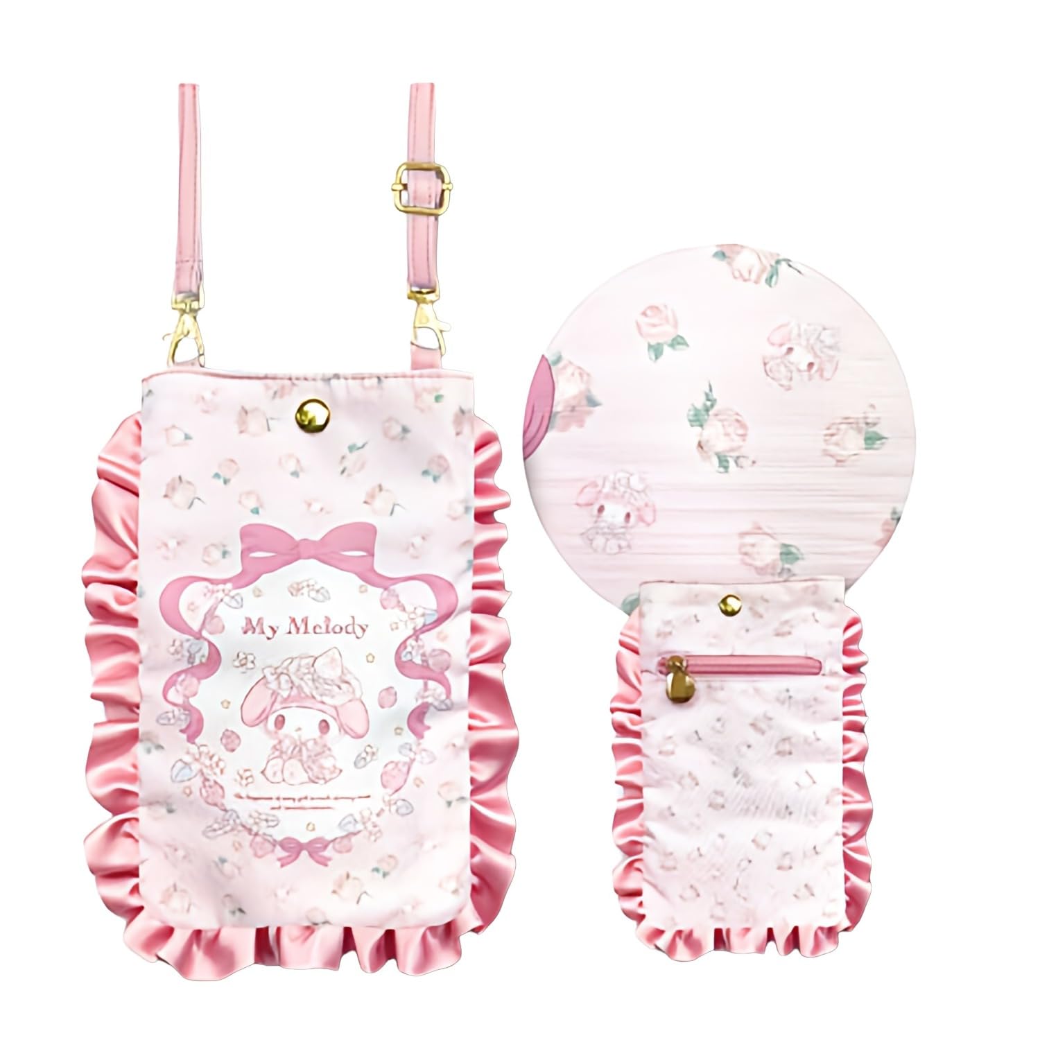 

Хатаяма Сёдзи Sanrio Наплечная сумочка с оборками My Melody Размер: приблизительно. В19 х Ш11,5 х Г2см 33202118