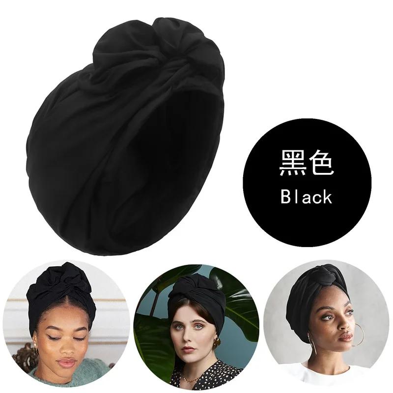 French Vintage Turban Hat Fashion Female Bandana Headband Women'S Hair Cover Cap Ladies Head Wraps Muslim Headscarf Bonnet