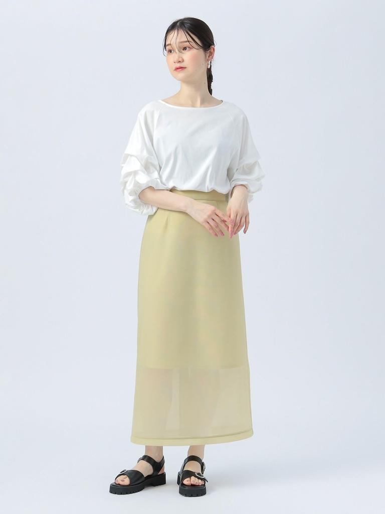 Beams Heart Tee Tuck Sleeve Pullover One Size S/S Women's Off-White