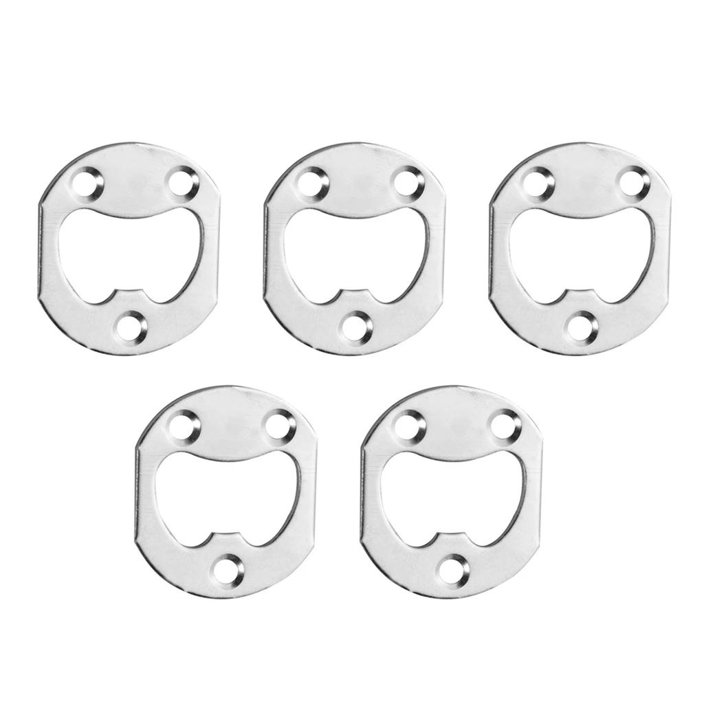 5 Stuks Antiek Brons/Zilver Flesopener Inzetstuk DIY Bieropener Klein Formaat Wandmontage Flesopeners Keuken Bar Gereedschap 31*28mm