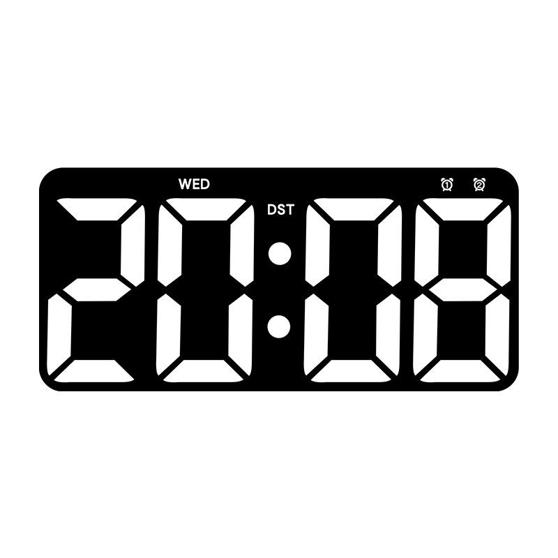 Acrylic Digital Alarm Clock Time Date Temperature Display Countdown Clock Remote Control Wall Clock 12/24H Electronic LED Clocks