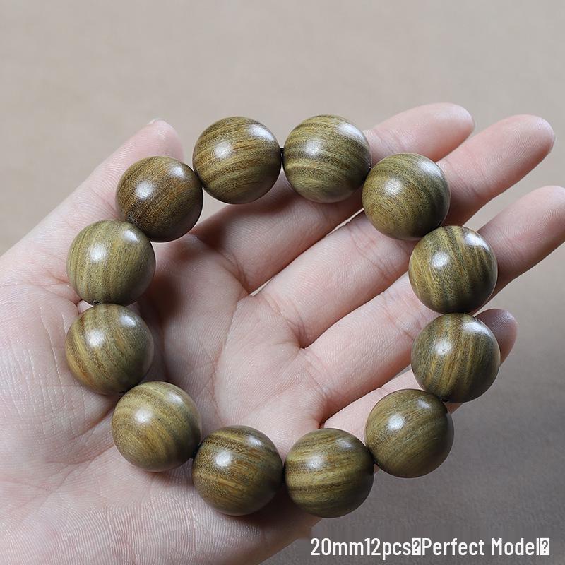 Argentina Green Sandalwood Men's and Women's Bracelet - 108 Beads, Prayer Beads of Yu Sandalwood & Rosewood.