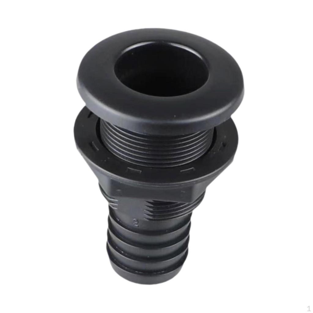 Boats Thru Hull Fitting Deck Drain Outlet Overflow Connector Through for Boat