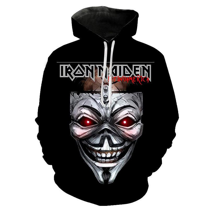 Neuer Klassischer Gothic Vintage Horror Totenkopf 3D Druck Hoodie Neue Mode Herren Sweatshirt Oberteile Hip-Hop Harajuku Herren Herbst Pullover
