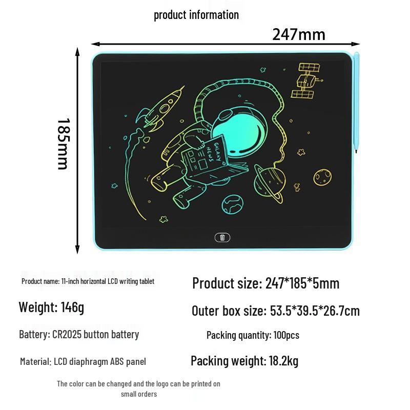 Children's LCD Vertical & Horizontal Writing Tablet - Drawing & Writing Board with European Standard Qualification.