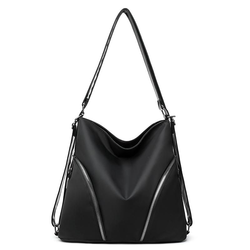 

Vintage Large Capacity Shoulder Bag Multi-Function Backpack Women s Tote Bag чорний