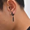 Multi Style Fashion Stainless Steel Hoop Earrings, Vintage Sword Star Geometric Pendant Men's Earrings, Hip Hop Piercing Jewelry