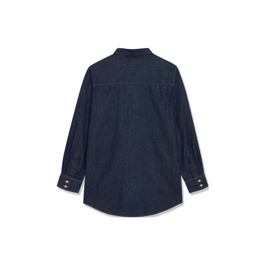 Levis Button-Down Collar Straight-Leg Long Sleeve Denim Jacket Women Jackets Dark-Blue A3372-0013