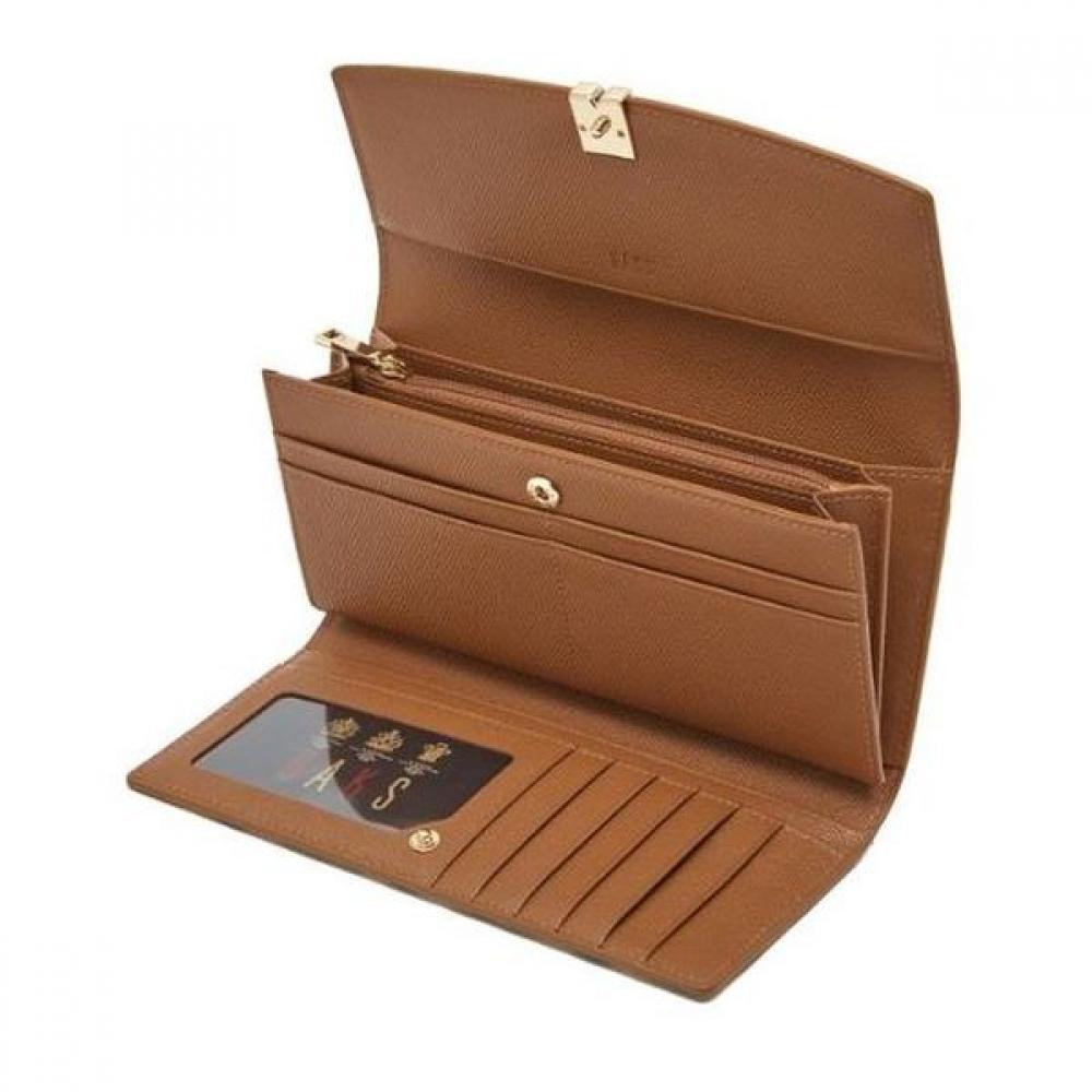 Daks Long Wallet Dd Logo Brown Check Dcwa3f421w2