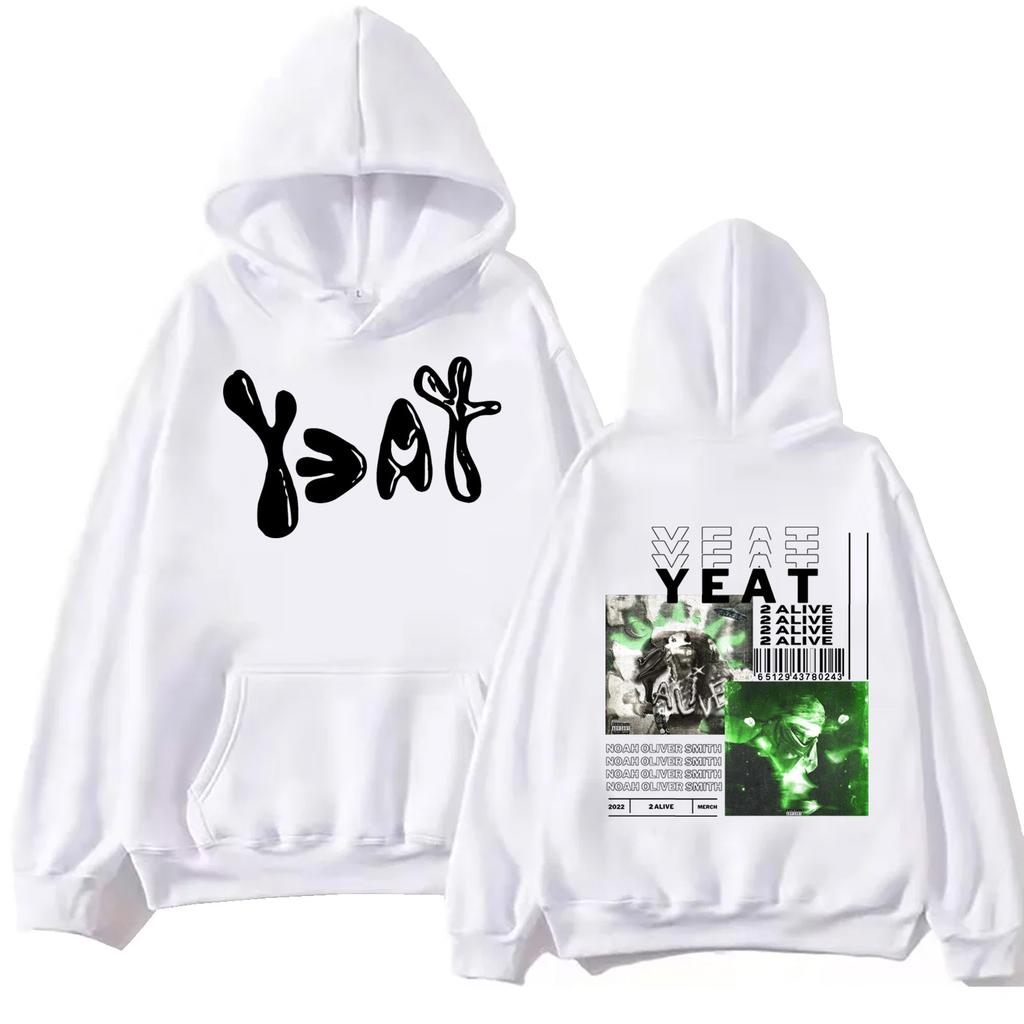 Yeat 2093 Hoodie Harajuku Hip Hop Pullover Tops Sweatshirt Music Fans Loose Classic Simple Long Sleeve Casual Oversized Trendy