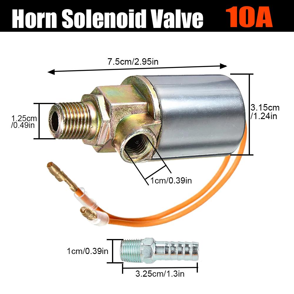 12V 24V Auto Metall Lufthorn Magnetventil Für LKW Lufthorn Schwerlast Elektrisches Magnetventil Zug Boot Ersatzkits