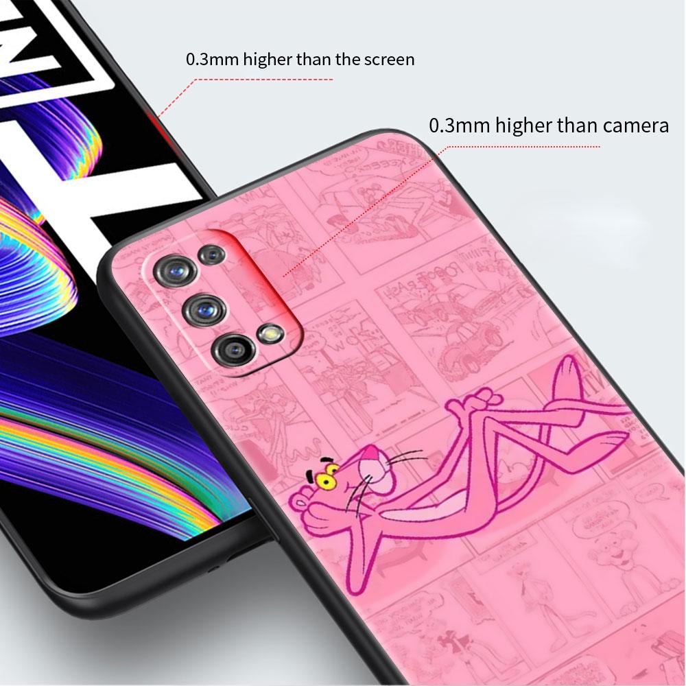 Cute Pink Panther Soft Case For Oppo Realme 8 9 7 Pro C21Y C21 GT Neo 2 Pro 3 8i C3 C35 C15 C12 C11 6 Silicone Funda Phone Cover