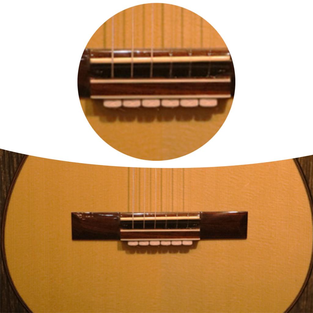 12 st Gitarrsträngsbro-pärlor Strängfästen för Klassiska Gitarrer 3-håls Plast Gitarrsträngsband Bro-pärlor