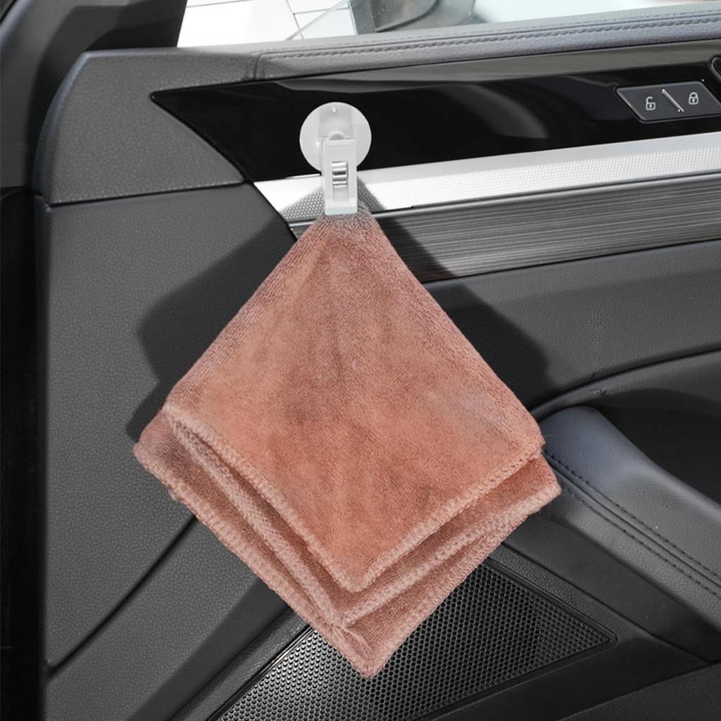 Car Permit Holder Clip - 2 Suction Cup Clips, Windshield Parking Ticket Holder with