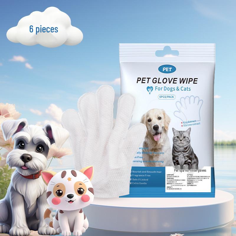 

Pet No-Wash Disposable Cleaning Gloves - Spunlace Non-woven Fabric, Pearl Pattern for Dogs In Stock