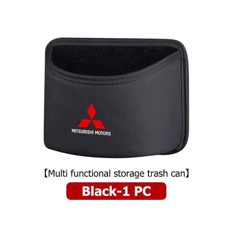 

Leather Portable Car Storage Bin Trash Can Phone Organize Box Accessories For Mitsubishi Outlander Lancer Cross Colt Xpander