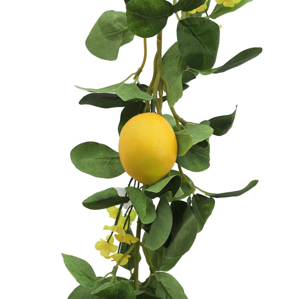 Artificial Lemon Garland Spring Fruit Garland with Lemons for Front Door Home Kitchen Party Wedding Decor 6.6ft