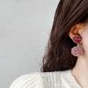 Curly Plush Heart Earrings: Trendy Autumn/Winter 2024 Design for Women