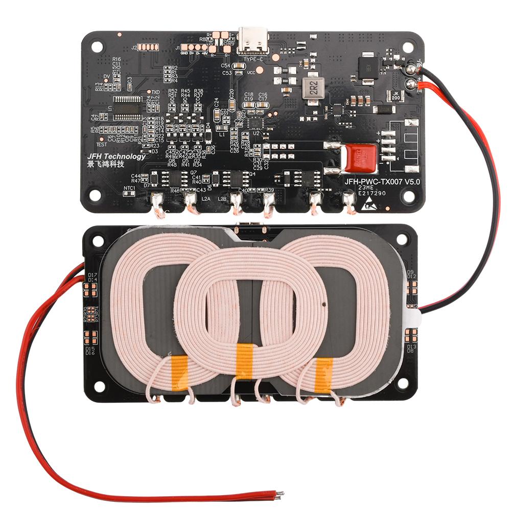 20W Typ-C für Qi-Funkladegerät Sender-Modul Platine mit 3 Spulen 5V 9V 12V Für DIY Auto Outdoor Stromversorgung