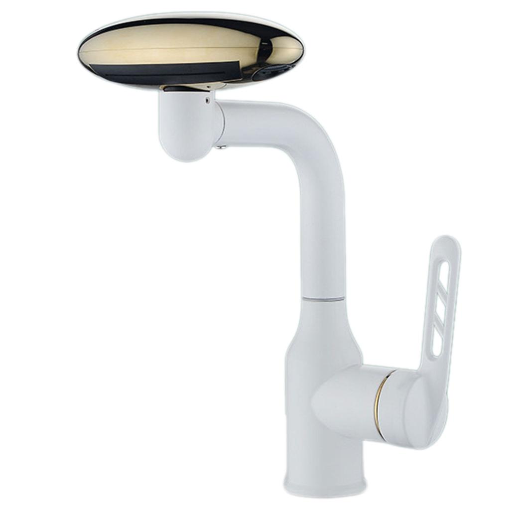 Stainless Steel Bathroom Faucet 360° Swivels Basin Mixer Tap For Hotel Style Vanity Room
