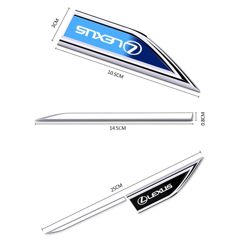 Kovová nálepka na blatník auta Auto Body Decal Dekorace Pro Lexus F SPORT RX300 IS200 IS250 ES350 Ct200h UX250h NX300h RX350 GS300