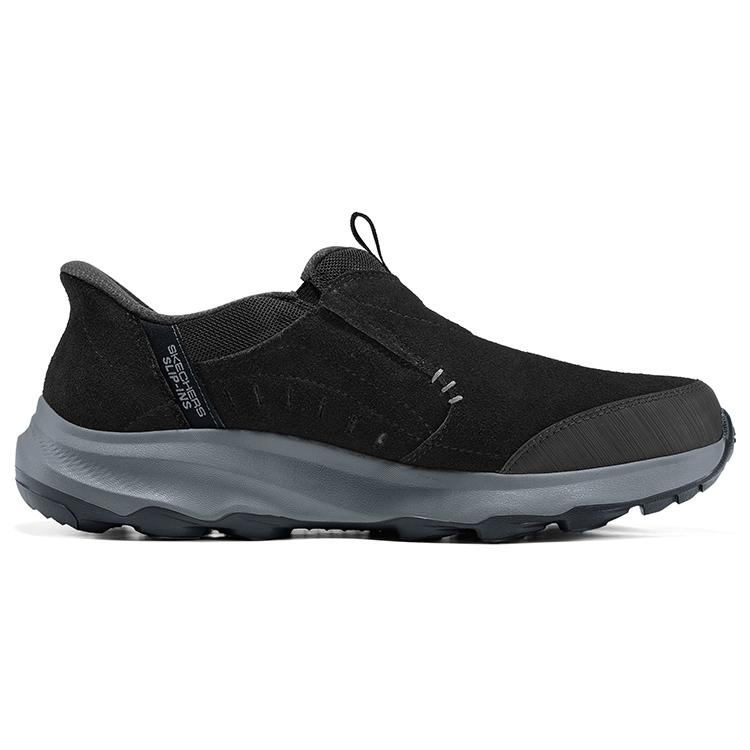 Skechers Slip-In Casual Men Black Low Top Casual Shoes Platform Comfortable 237786-BLK