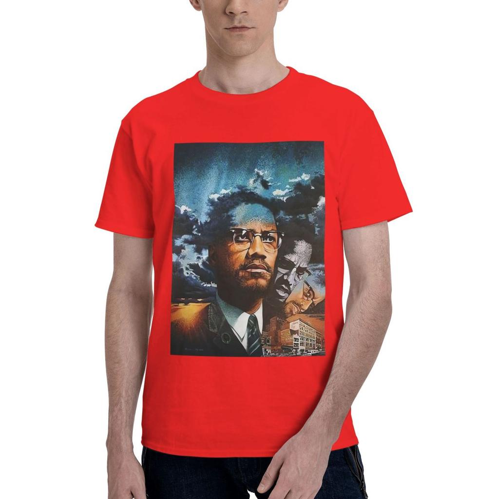 Malcolm X Graphic 100 Cotton Casual Breathable Confortable Manga Funny TShirt For Men Clothes Men