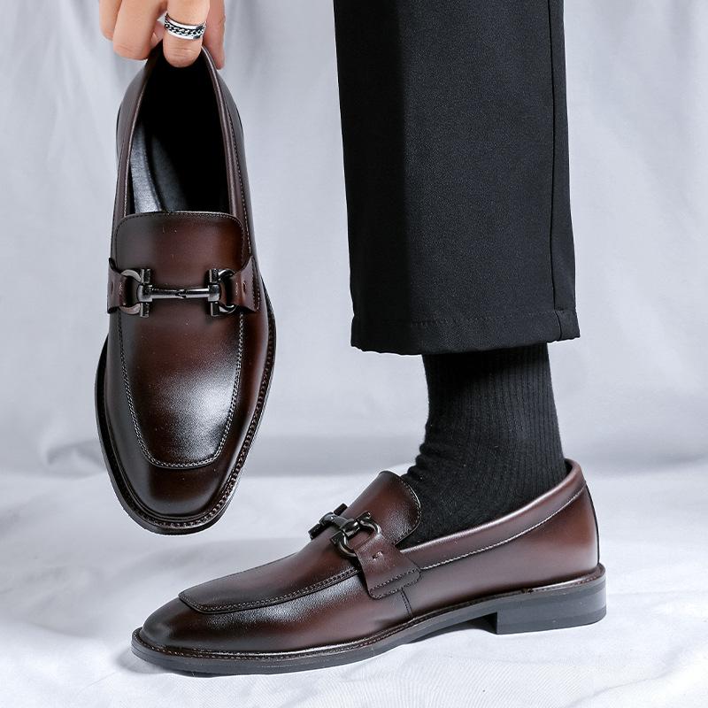 Slipper Herrenschuhe Britisch Ein-Pedal Business Kleid Lässig Polnisch Plateau Hochzeit Bräutigam 24275-R