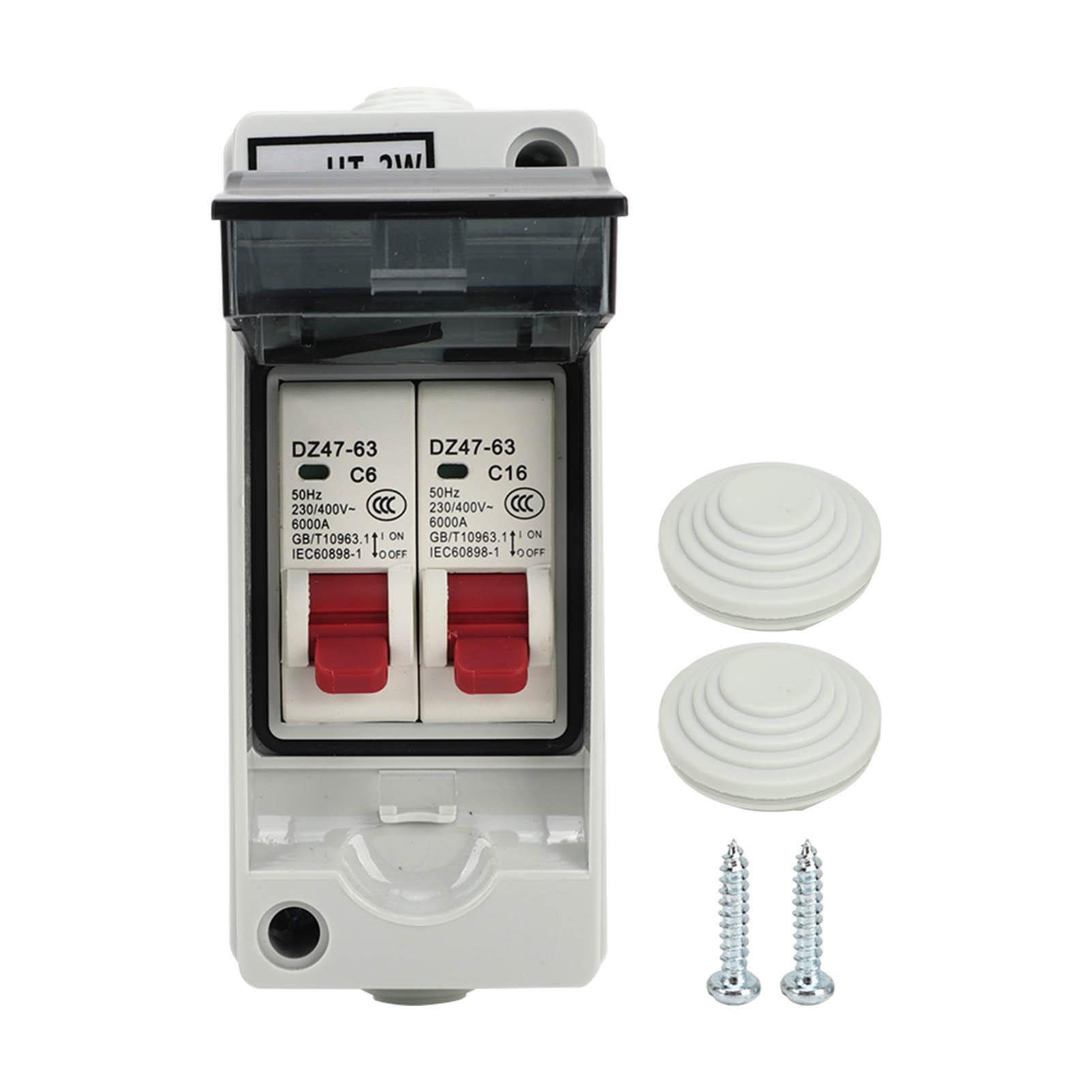 

2-канальний мініатюрний автоматичний вимикач MCB C Type Outdoor Waterproof Distribution Box 230V 400V C6+C16