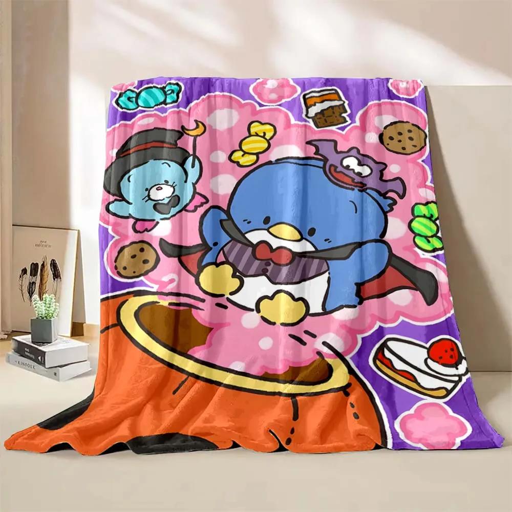 Cartoon Penguin Tuxedo Sam Blanket Soft Fluffy Children Adults Plush Summer Quilt Girl Bedspread Throw Blanket for Sofa Bed