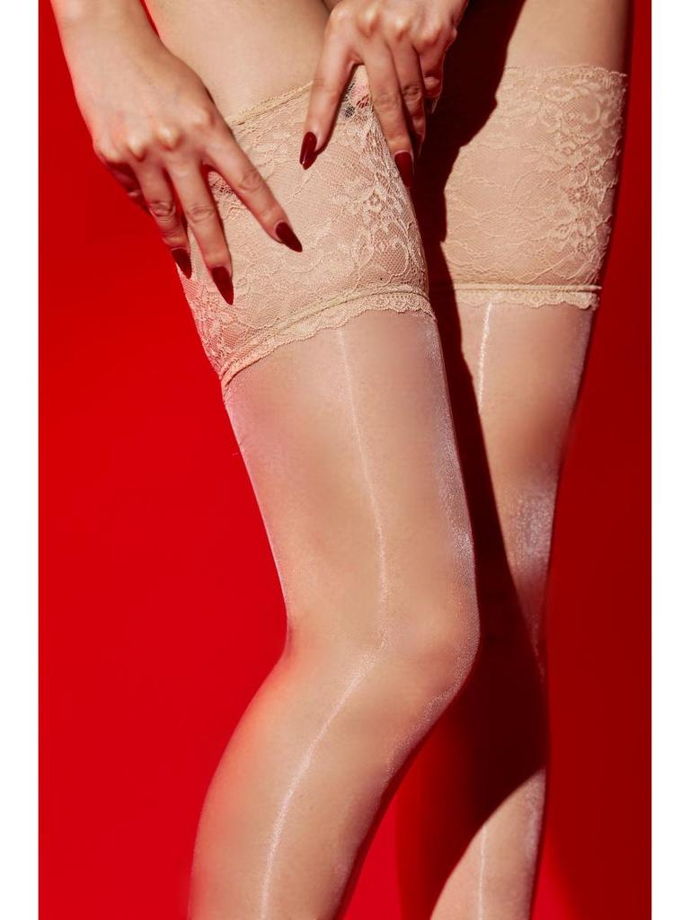 Little Matchmaker Black Silk Over-the-Knee Aurora Nightclub Stockings: Ultra-Thin, Sexy Style, 0D Watery Sheen