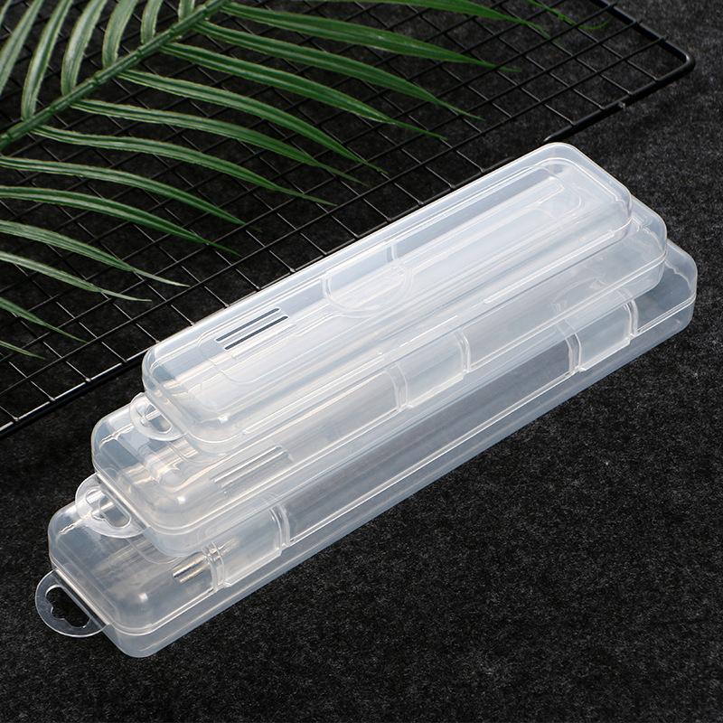1Pc Portable Makeup Brush Organizer Eyebrow Pencil Tableware Chopsticks Transparent With Cover Storage Box Kitchen Accessories