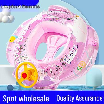 Cartoon Airplane Steering Wheel Swimming Seat: Thickened Baby Lifebuoy for Boys and Girls