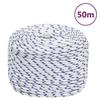 152290 vidaXL Boat Rope White 8 Mm 50 M Polypropylene
