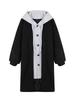 Women's Long Hooded Lamb Wool Coat - Versatile, Loose-Fit, Plus Velvet, Chic Korean Style Sweatshirt